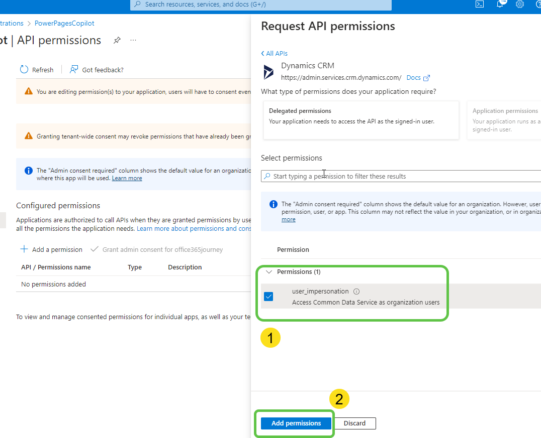 Add Permissions